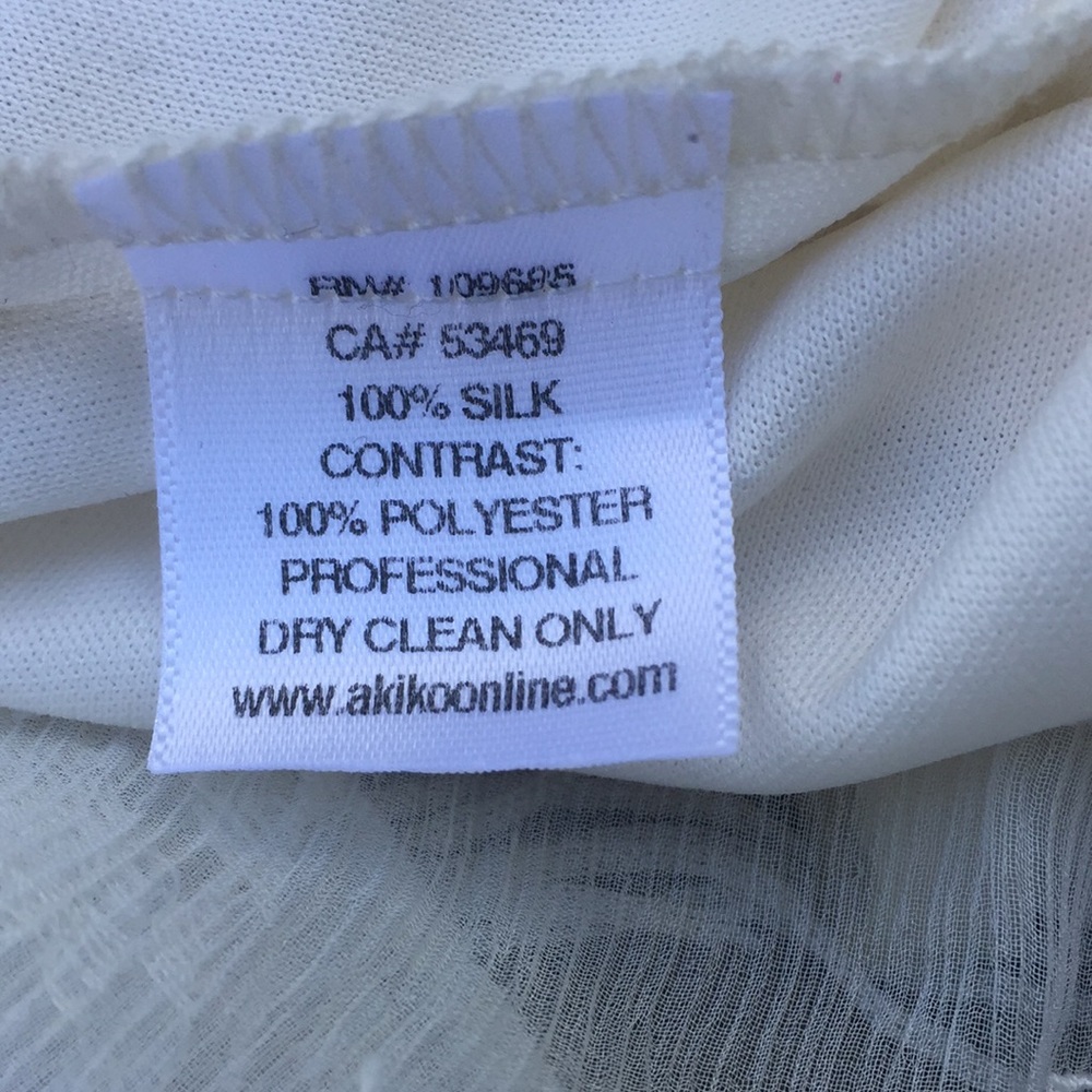 AKIKO White Sheer Silk Boho Fringed Tank - Picture 4 of 8
